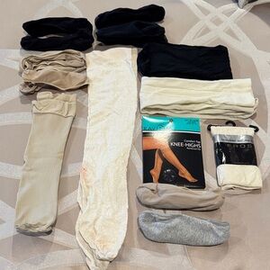 Elegant Women's Hosiery Set - Black, Cream, Gray, Tan